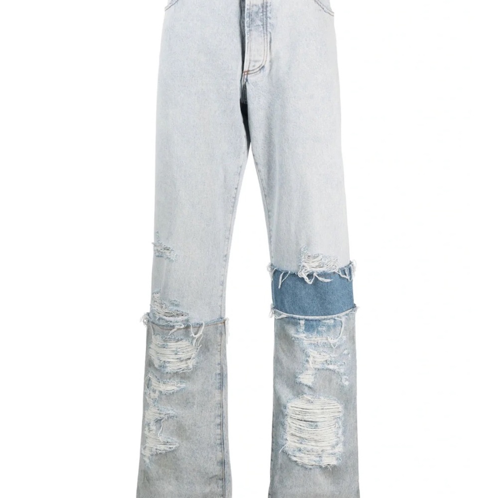 Heron Preston Denim on Denim Jeans